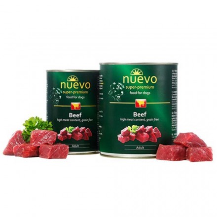 NUEVO ADULT паштет для взрослых собак с говядиной 400 г