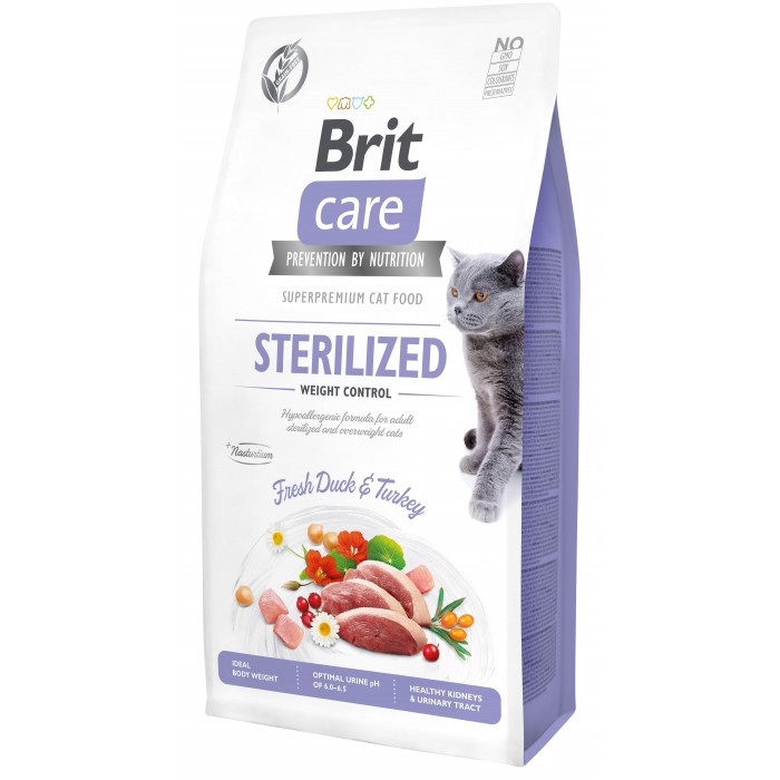 Brit Care Cat GF Sterilized Weight Control,  7кг (контроль ваги для стерелізованих)