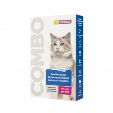 Vitomax Combo краплі від екто- та ендо-паразитів для котів до 4 кг, 0,4 мл