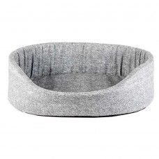 Пухнастики лежак для кошек и собак малых пород (серый) 44х30х13 см