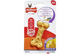 Nylabone Extreme Chew Cheese Bone игрушка кость для собак мини пород с ароматом сыра 7,5см