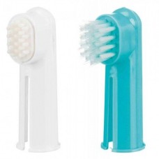 Trixie Tooth Brush Set набор: зубная и массажная насадка на палец для котов и собак 4 шт