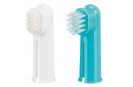 Trixie Tooth Brush Set набор: зубная и массажная насадка на палец для котов и собак 4 шт