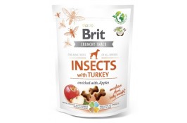 Brit Care Dog Crunchy Cracker Insects ласощі для собак з комахами, індичкою та яблуком 200г