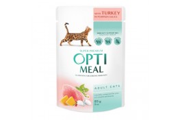 Optimeal Adult Cats влажный корм для котов с индейкой в тыквенном соусе 85 г