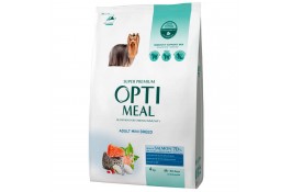Optimeal Dog Adult Mini сухой корм для собак мини пород с высоким содержанием лосося 4 кг