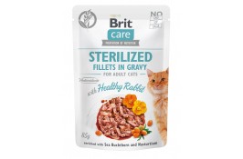 Brit Care Cat pouch філе з кроликом у соусі для стерилізованих котів 85g