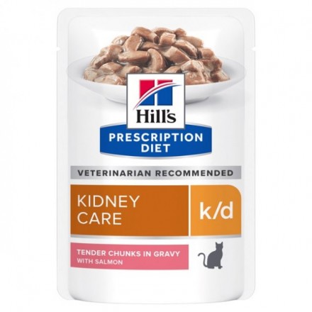 Hill's PD k/d Kidney Care Salmon влажный корм при заболевании почек у котов с лососем 85 г