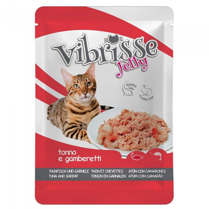 Vibrisse Jelly влажный корм для котов с тунцом и креветками 70 г