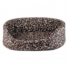 Пухнастики лежак для кошек и собак малых пород (шоколад) 49х35х13 см