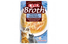 INABA CIAO Broth влажный корм для котов курица и тунец в бульоне 40 г