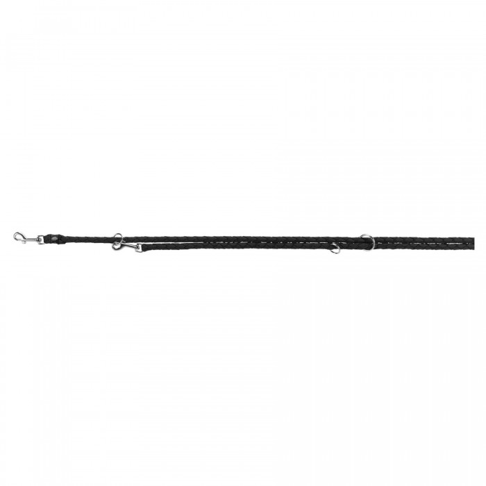 Trixie Cavo поводок-перестежка для собак мини и средних пород черного цвета размер: S-M 2м/12мм