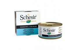 Schesir Tuna with Squid вологий корм для дорослих котів з тунцем та кальмаром в желе 85 г