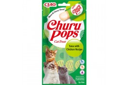 INABA Churu Pops лакомство для кошек с тунцом и курицей 4 шт*15 г