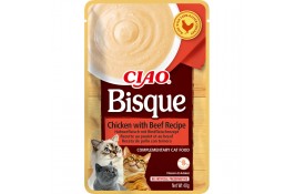 INABA CIAO Bisque влажный корм для котов пюре из курицы и говядины 40 г