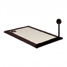 Trixie когтеточка для кошек коврик с мячиком на пружине темно-коричневая 70×45 см