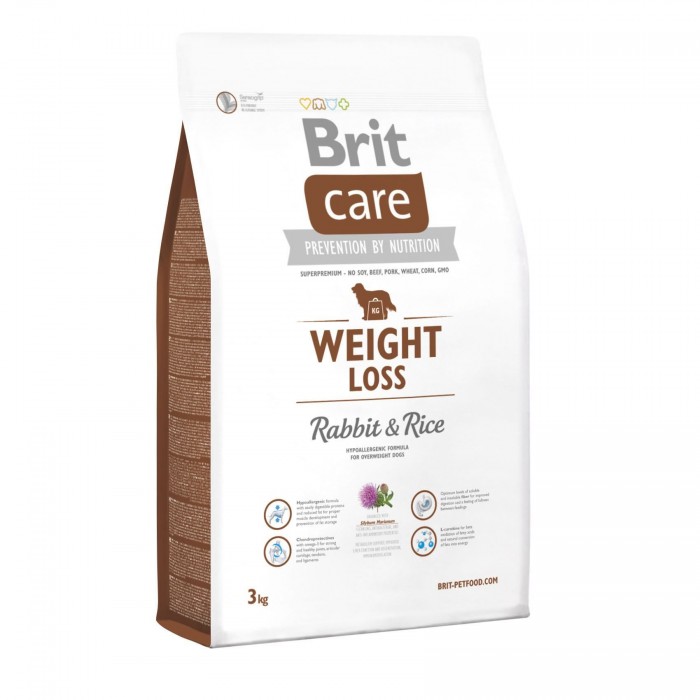Brit Care Weight Loss Rabbit and Rice  (для собак з зайвою вагою)  3 kg