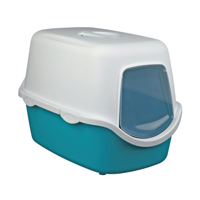 Trixie Vico закрытый туалет для котов с бирюзовый/белый 40х40х56 см