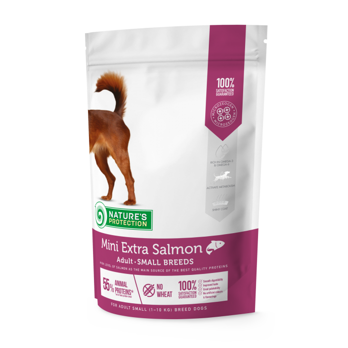 Nature's Protection Mini Extra Salmon Adult Small Breeds для малых пород с лососем 0,5кг