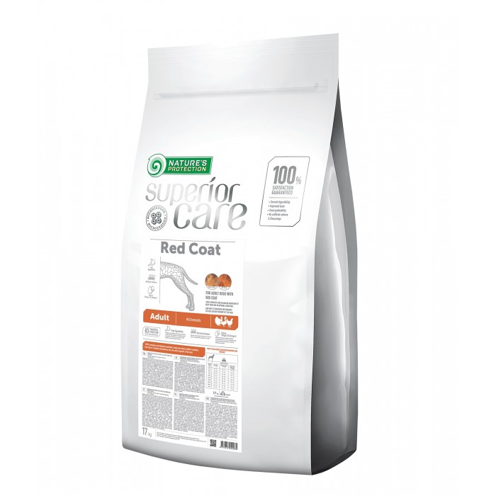 Nature's Protection Superior Care Red Coat Adult All Breeds для собак з рудою шерстю 17 кг