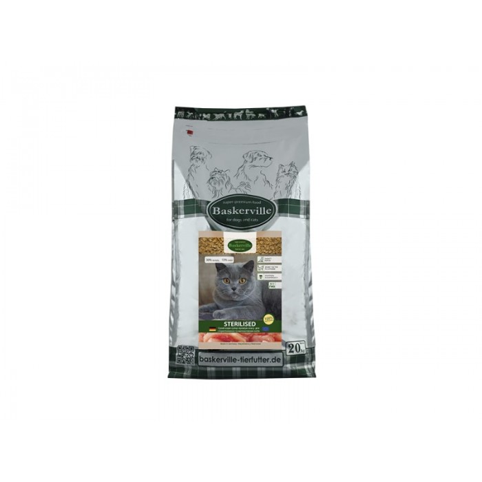 Baskerville Sterilised Cat сухой корм для стерилизованных кошек с курицей 20 кг