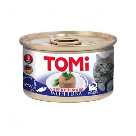 TOMI TUNA мясной мусс с тунцом для котов 85г*12шт