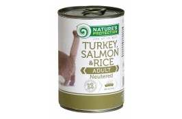 Nature's Protection Neutered Turkey, Salmon & Rice для котів з індичкою, лососем та рисом 400 г*6шт.