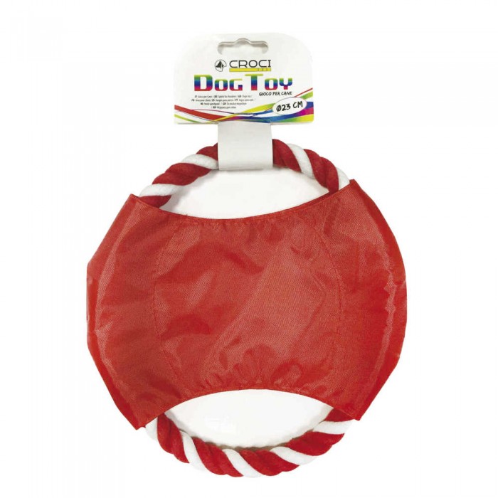 Croci игрушка для собак "Фрисби с канатом" (красная) 23 см
