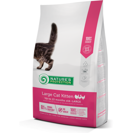 Nature's Protection Large cat Kitten сухий корм для кошенят великих порід 2 кг