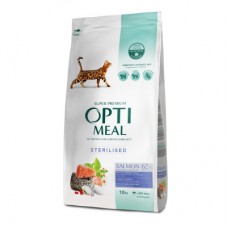 Optimeal Adult Cat Sterilised Salmon сухий корм для котів з лососем 10 кг