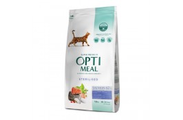 Optimeal Adult Cat Sterilised Salmon сухий корм для котів з лососем 10 кг