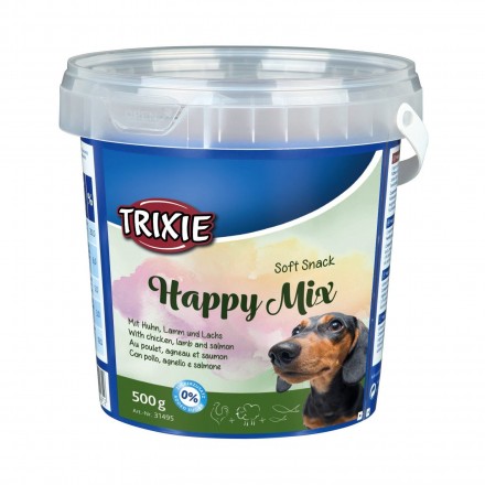 Trixie Happy Mix ласощі для собак з яловичиною, ягням, лососем і куркою 500гр