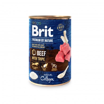 Brit Premium by Nature з яловичиною та рубцем для собак 400 г
