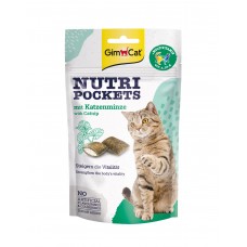 GimCat Nutri Pockets Catnip & Multivitamin - подушечки з котячою м'ятою та вітамінами для котів 60г