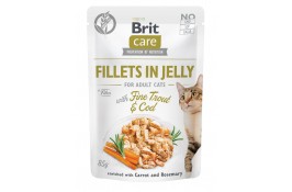 Brit Care Cat pouch філе з тріскою та фореллю в желе 85g