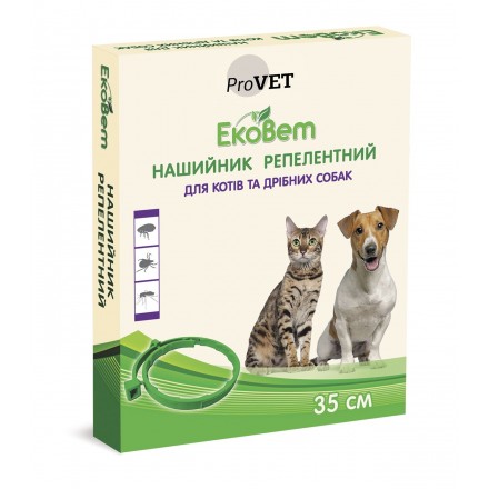 ProVET ЕкоВет репелентний нашийник для котів і собак малих порід 35 см