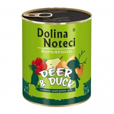 Dolina Noteci Superfood вологий корм для cобак з олениною та качкою 800 г