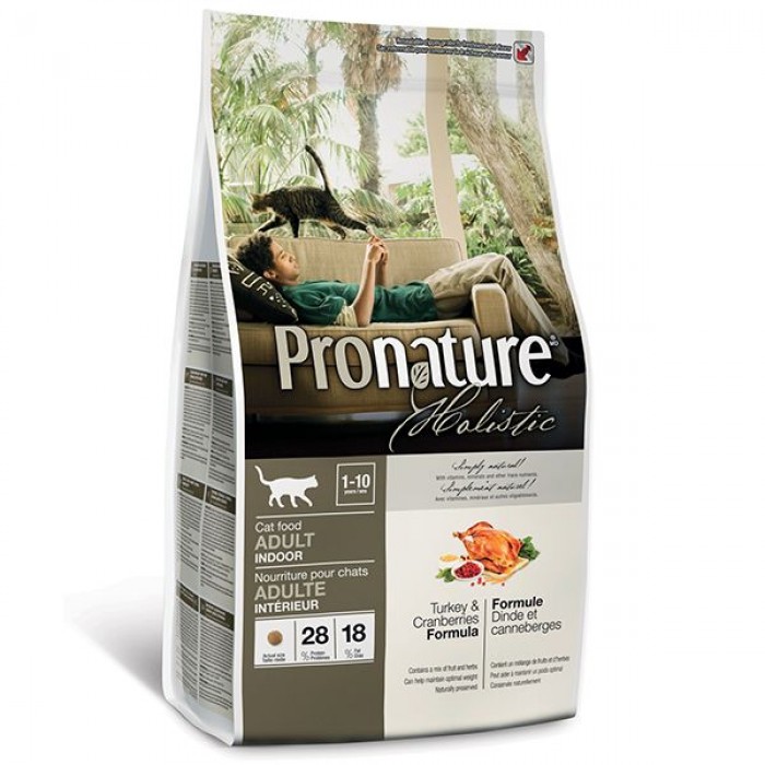 Pronature Holistic Cat Turkey & Cranberries сухой корм с индейкой и клюквой 2,72 кг
