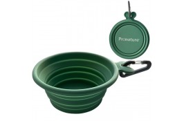 Pronature Collapsible Silicone Pet Bowl силіконова миска для котів і собак (зелена) 375 мл