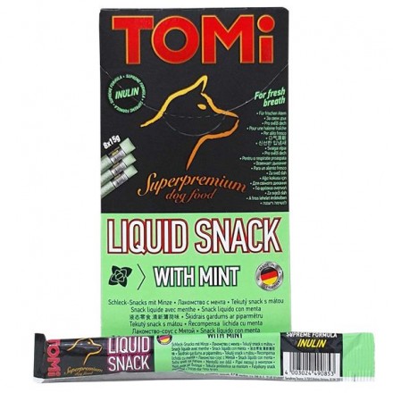 TOMI LIQUID SNACK MINT & INULIN жидкое лакомство для собак с мятой и инулином 15 г
