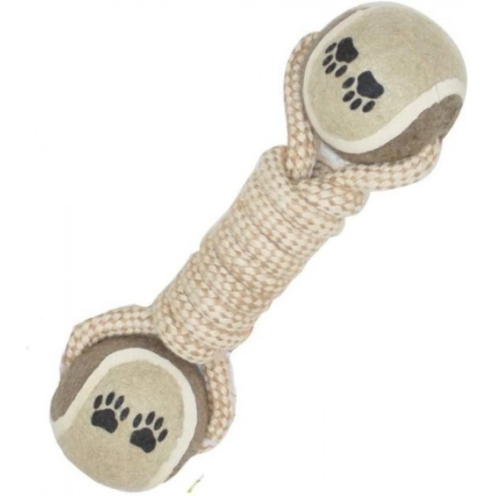 Croci Eco игрушка для собак "Канат сплетенный с мячами" 6х34 см