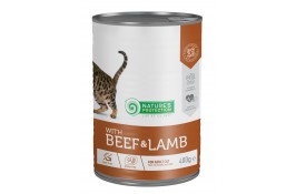 Nature's Protection with Beef & Lamb вологий корм з яловичиною та ягням для дорослих котів 400 г*6шт.