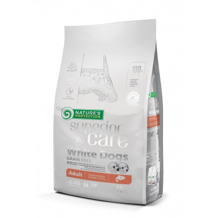 Nature's Protection Superior Care White Dogs Grain Free Salmon Adult Small and Mini Breeds з білою шерстю 10 кг