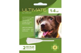 Unicum ULTIMATE капли от блох, клещей, вшей и власоедов для собак 1-4 кг. (0,6 мл)