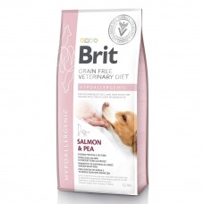 Brit GF VetDiets Dog Hypoallergenic cухий корм для собак з лососем, горохом і гречкою 12 kg 