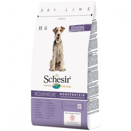 SCHESIR DOG MEDIUM MATURE сухой корм для пожилых собак средних пород с курицей 3 кг