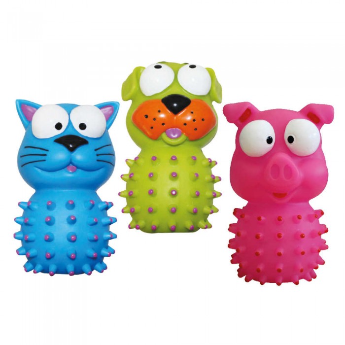 Croci игрушка для собак "Фигурка с массажером для зубов" с пищалкой 14 см