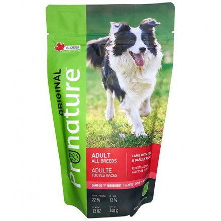 Pronature Original Dog Adult Lamb сухий корм для дорослих собак з ягням 0,34 кг