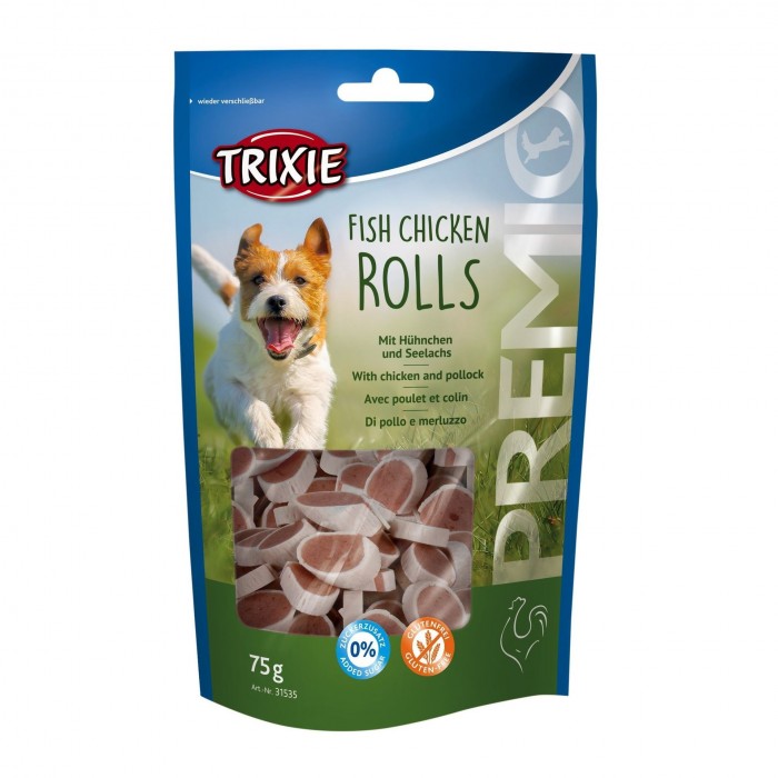 Trixie PREMIO Chicken and Pollock Rolls лакомство для собак роллы с курицей и лососем 75гр