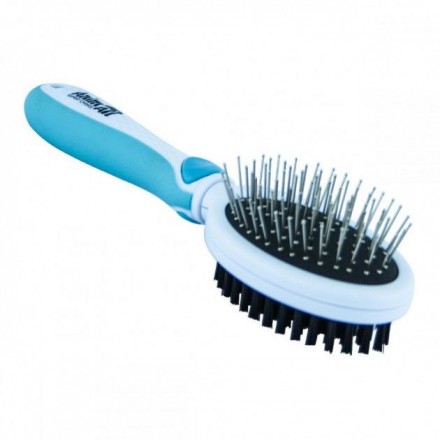 AnimAll Groom расческа-щетка для животных 2 в 1 (голубая)
